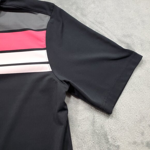 St. Andrews of Scotland Polo Golf Shirt Striped Pink Gray Men Sz S - Picture 6 of 10